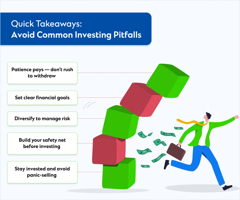 Common investment mistakes infographics