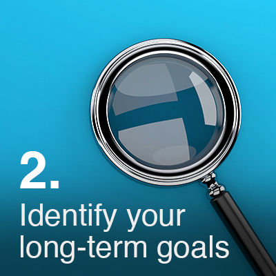 Identify your long-term goals