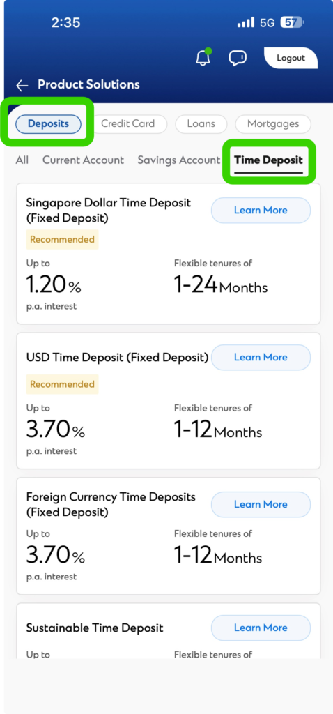  mobile time deposit