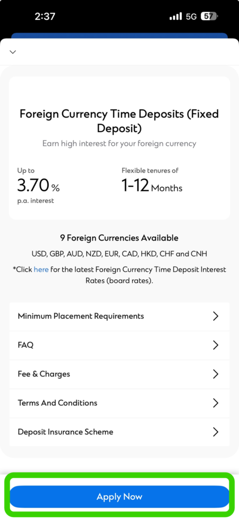 Mobile time deposit applynow