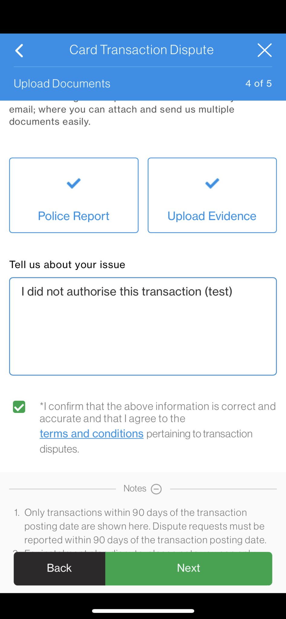 Unauthorized Transaction - Standard Chartered Singapore