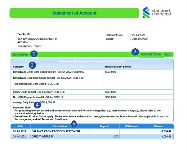 Statement Refresh - Standard Chartered Singapore