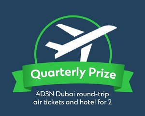 4D3N Dubai round-trip for 2