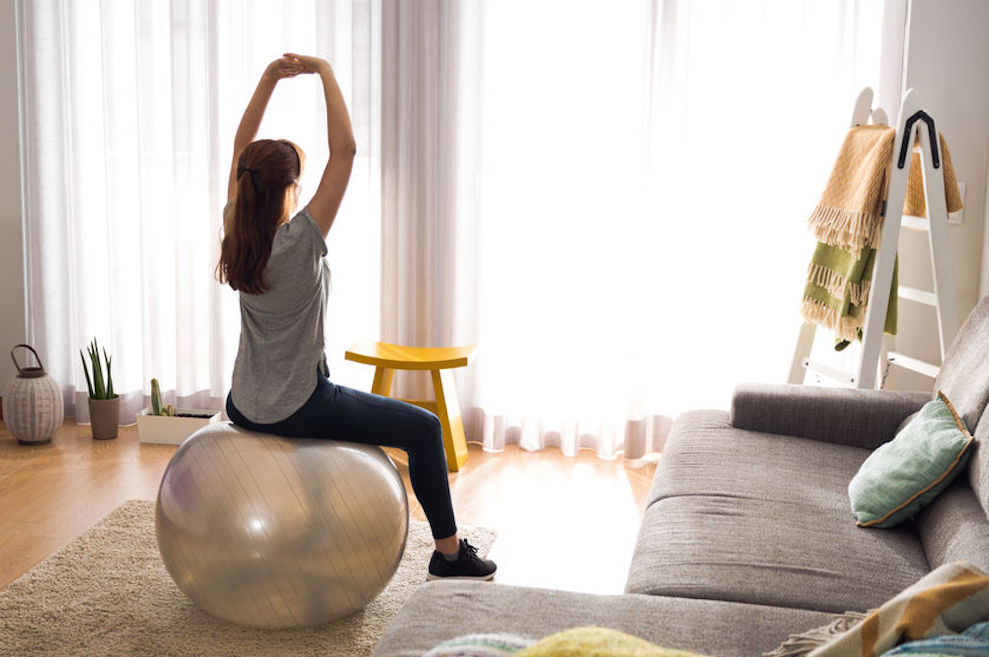 Doing exercise at home