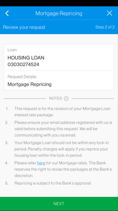 Mortgage Repricing - Standard Chartered Singapore