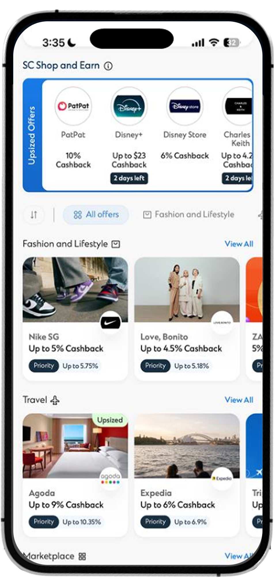 Sg shopearn cashback screen