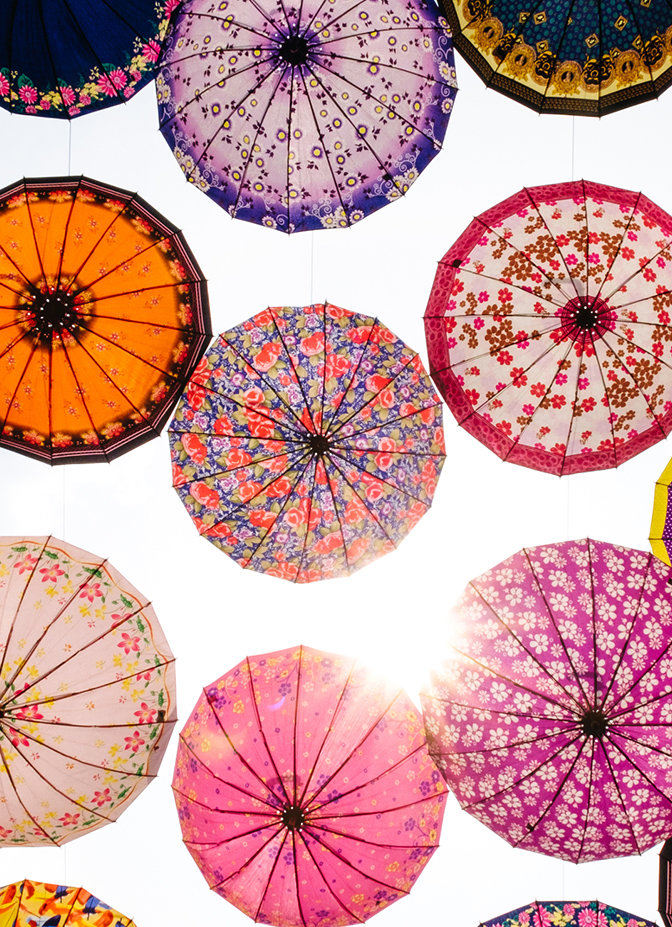 Stock photo colorful umbrellas 