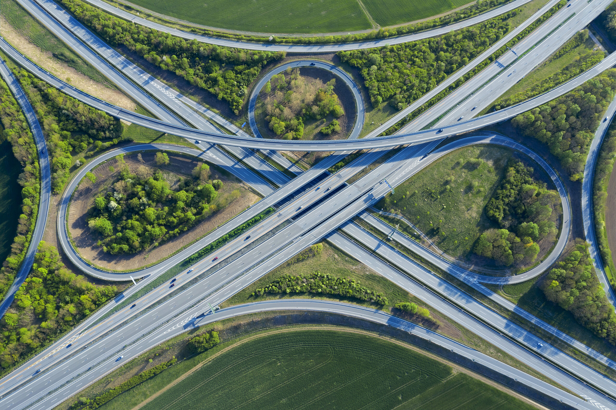 Highway interchange from above