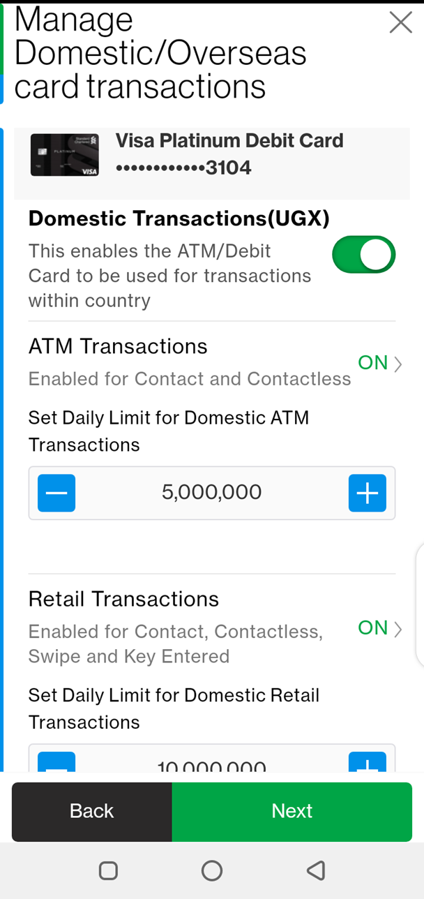 Change your ATM/Debit card limits – Standard Chartered Uganda